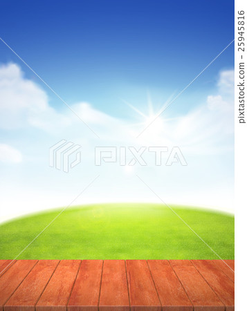 green turf with wooden grain green turf with wooden grain 25945816