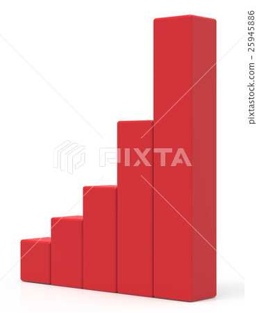 red bar chart - Stock Illustration [25945886] - PIXTA