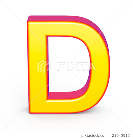 3d golden letter D - Stock Illustration [25945913] - PIXTA