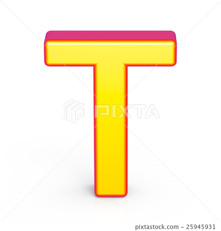 3d golden letter T - Stock Illustration [25945931] - PIXTA