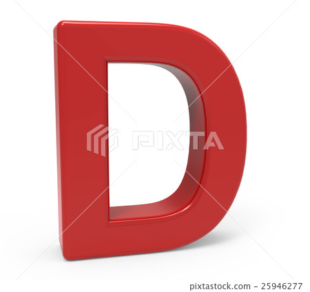 3d red letter D - Stock Illustration [25946277] - PIXTA