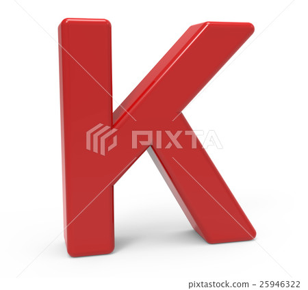 3d red letter K 25946322