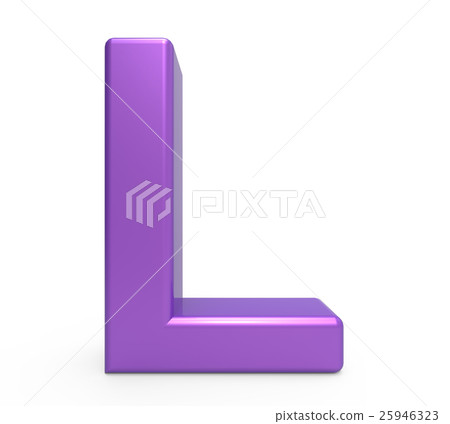 3d purple letter L 25946323