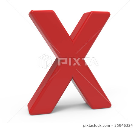3d red letter X 25946324