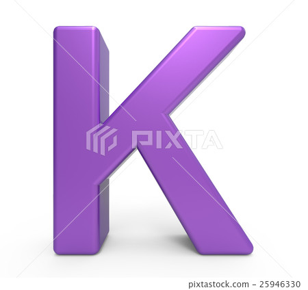 3d purple letter K 3d purple letter K 25946330