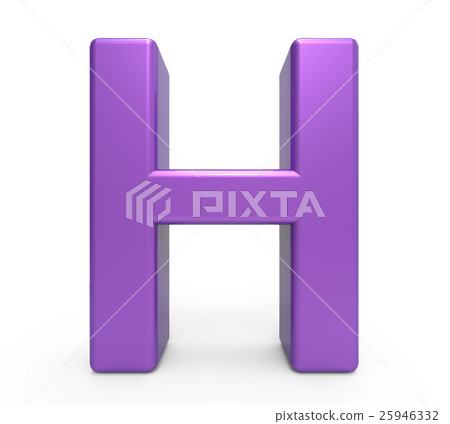 3d purple letter H 25946332