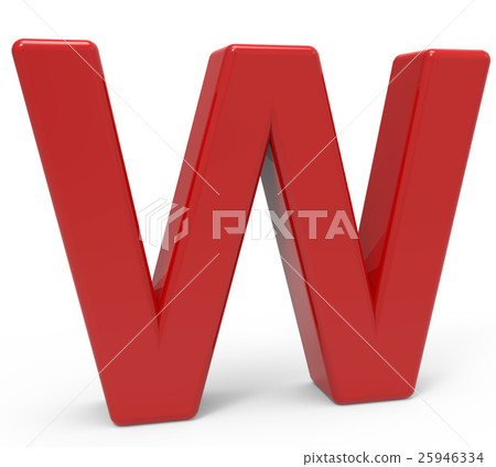 3d red letter W 25946334