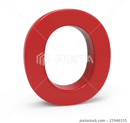3d red letter O 25946335
