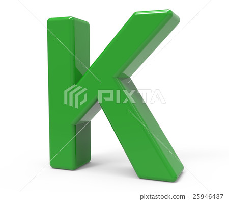 3d green letter K 3d green letter K 25946487