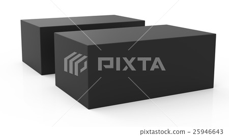 two blank template boxes 25946643