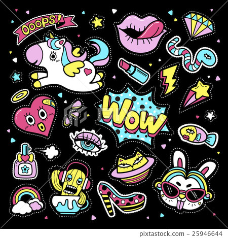 Lovely patch badges set Lovely patch badges set 25946644