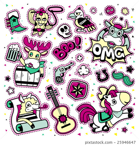 Lovely patch badges set Lovely patch badges set 25946647