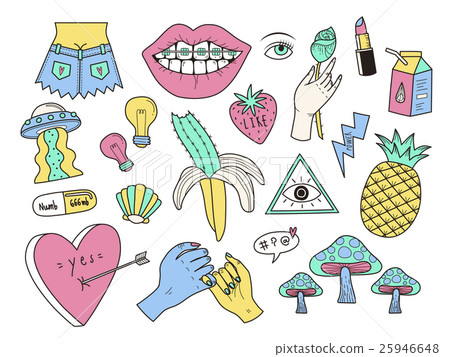 Funny patch badges set Funny patch badges set 25946648
