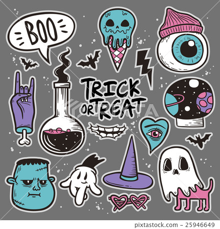 Halloween patch badges set Halloween patch badges set 25946649