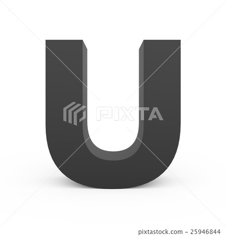 Dark grey letter U Dark grey letter U 25946844