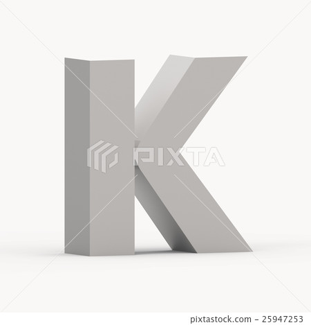 Matte grey font K Matte grey font K 25947253