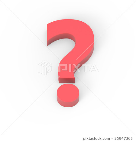 Light matte red question mark 25947365