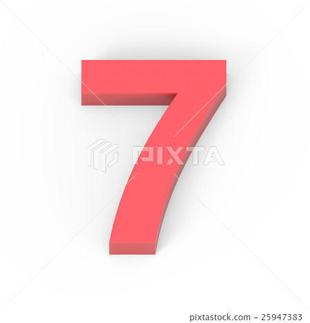Light matte red number 7 Light matte red number 7 25947383