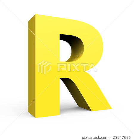 light yellow font R - Stock Illustration [25947655] - PIXTA