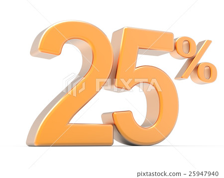 3d rendering of a 25% symbol 25947940