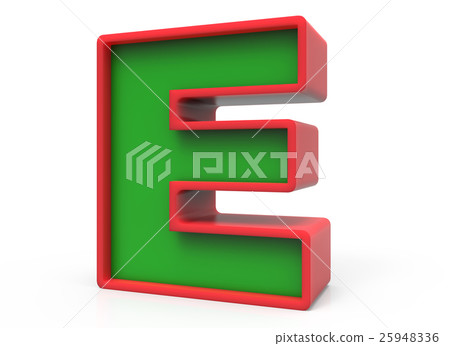 3D Christmas letter E 3D Christmas letter E 25948336
