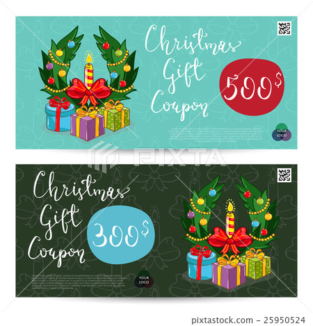Christmas Gift Voucher with Prepaid Sum Template Christmas Gift Voucher with Prepaid Sum Template 25950524