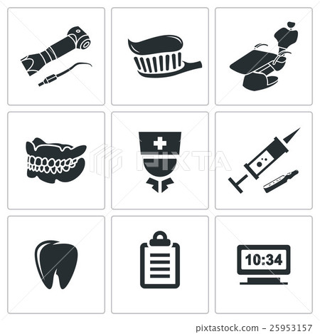 Stomatology Vector Icons Set - Stock Illustration [25953157] - PIXTA
