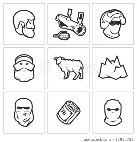Caucasus icons. Vector Illustration. Caucasus icons. Vector Illustration. 25953726
