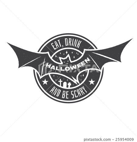 Halloween vintage badge, emblem or label. Halloween vintage badge, emblem or label. 25954009