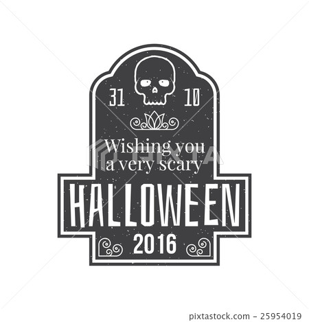 Halloween vintage badge, emblem or label. 25954019
