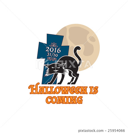 Halloween vintage badge, emblem or label. 25954066