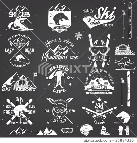 Ski club design. Vector illustration. 25954336