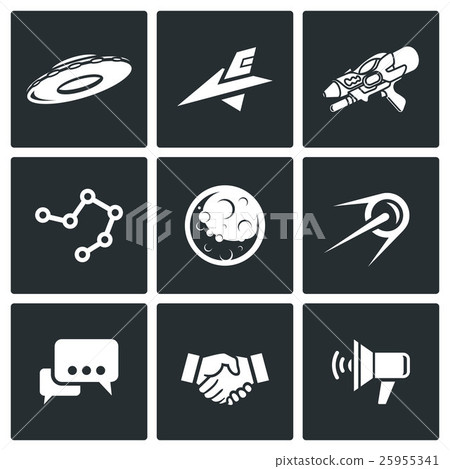 Aliens icons. Vector Illustration. 25955341