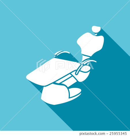 Medical dental chair icon. Vector Illustration 25955345