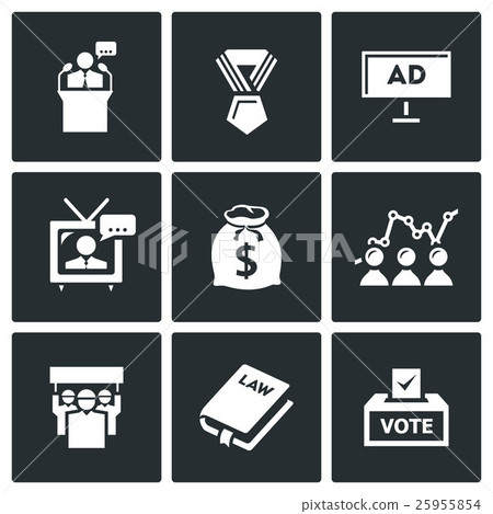 Elections icons. Vector Illustration. 25955854