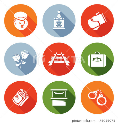 Newcomer migrant Icons Set. Vector Illustration. Newcomer migrant Icons Set. Vector Illustration. 25955973