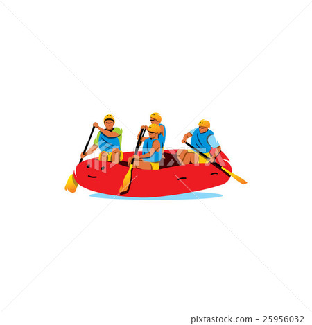 Rafting. Vector Illustration. - Stock Illustration [25956032] - PIXTA