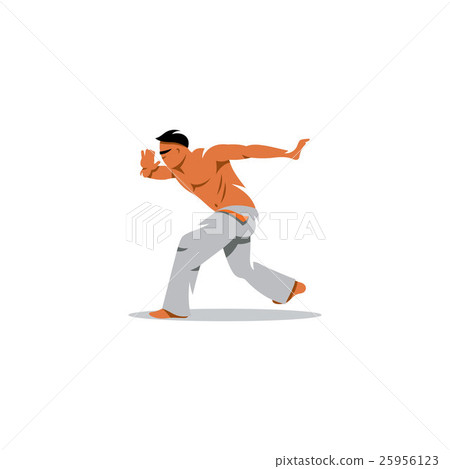 Capoeira fighter. Vector Illustration. 25956123