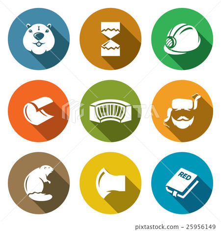 Beaver Icons Set. Vector Illustration. - Stock Illustration [25956149 ...