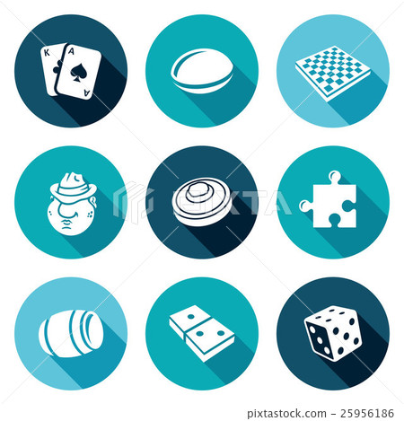 Board games Icons Set. Vector Illustration. 25956186