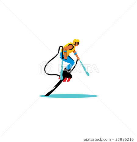 Flyboarding man. Vector Illustration. 25956216