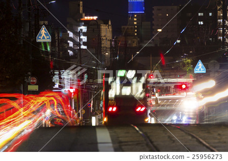 A tram that goes down a slope A tram that goes down a slope 25956273