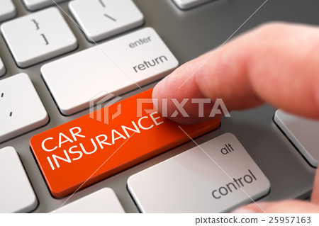 Car Insurance - Modern Keyboard Concept. 3D. Car Insurance - Modern Keyboard Concept. 3D. 25957163