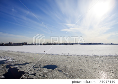 St. Petersburg. Seaport. Russia.View from the Gulf 25957449