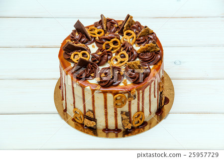 cake decorated with chocolate 25957729