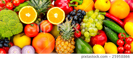 collection fresh fruits and vegetables 25958866