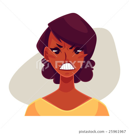 African girl face, angry facial expression African girl face, angry facial expression 25961967