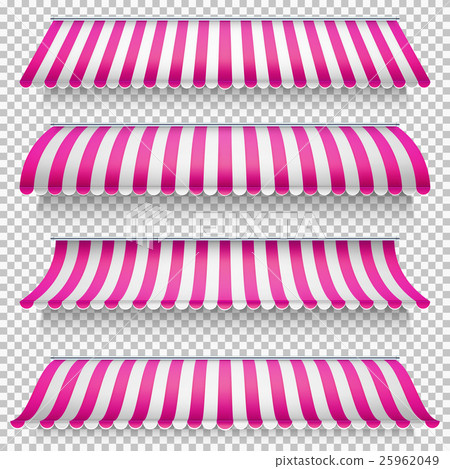 Colored awnings set. EPS 10 25962049