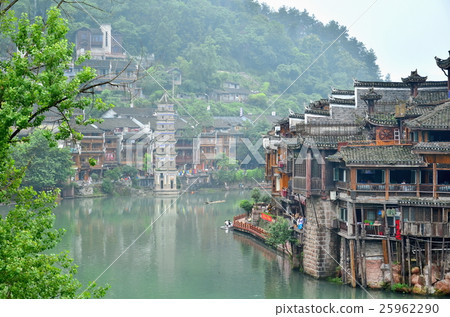 Fenghuang is old town at China 25962290