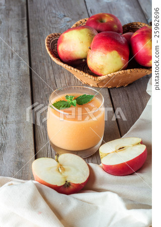 glass of apple smoothie glass of apple smoothie 25962696